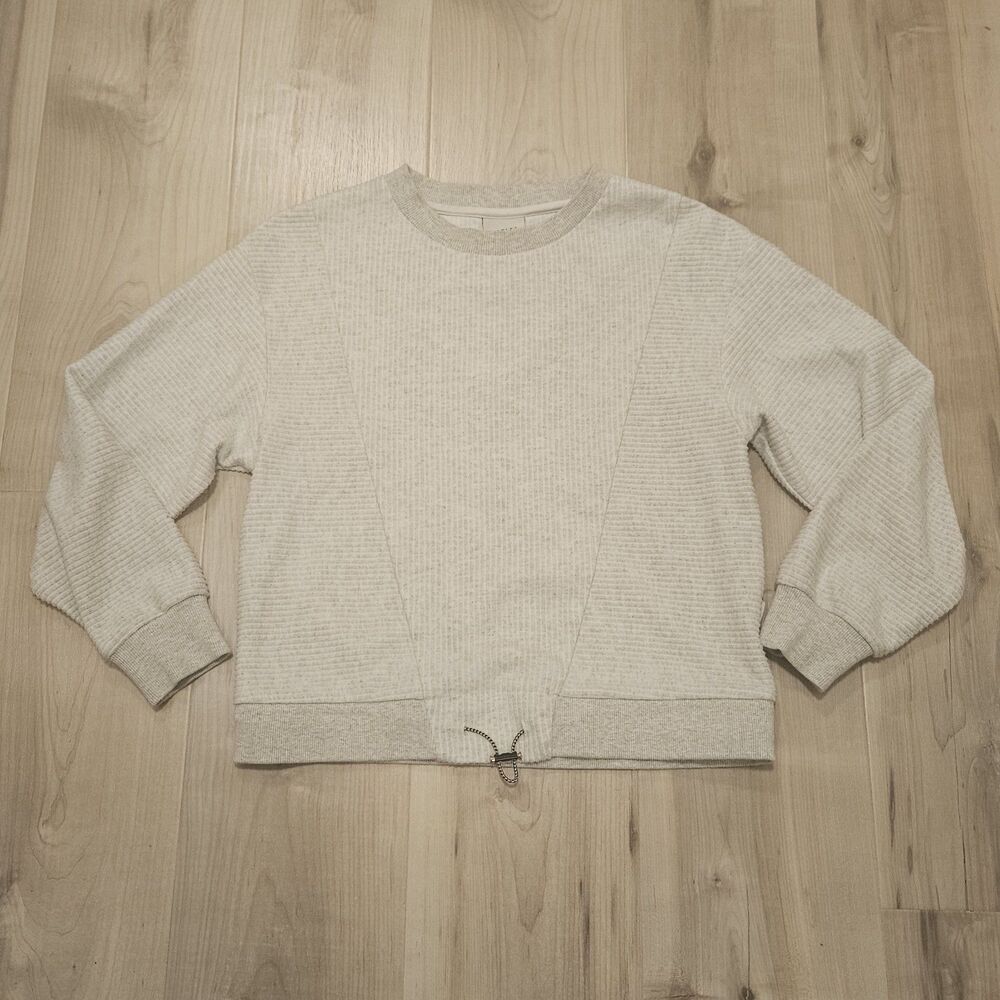 VARLEY Cropped Sweatshirt Arleta Ribbed Extra Small Cream Premium Activewear